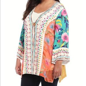 plus size silk kimono jacket